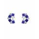 Oorclips | Heldere Strass | Blauwe Steentjes | Elegante Sieraden