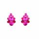 Oorclips met glassteentjes Elegante roze oorclips