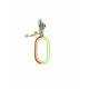 Oorclips Gekleurde oorclips met koord en kralen Boho-chique stijl