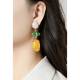 Oorclips Gekleurde lange oorclips van hars Trendy sieraden