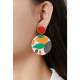 Oorclips Gekleurde oorclips met prachtig patroon Trendy sieraden