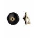Oorclips | Oorclips met zwart steentje | Oorclips goudkleurig detail