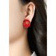 Oorclips | Witte oorclips met goudkleurig detail | Oorclips met steentje