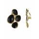 Oorclips | Zwarte kern in goudkleur | Tijdloze fashion oorclips