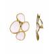 Oorclips | Witte oorclips met gouden rand | Luxe sieraden