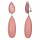 Oorclips roze gemaakt van hars