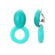 Oorclips | Ringmotief blauw design | Nikkelvrij comfort