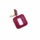 Oorclips | Fuchsia roze vierkante oorclips | Trendy clip-on oorbellen