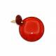 Oorclips | Rode oorclips met transparante hanger | Statement oorbellen