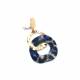 Oorclips | Goudkleurige oorclips met hanger en printmotief