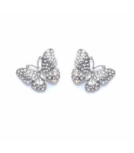 Oorclips | Vlinder oorclips met strass | Sieraden zonder gaatjes