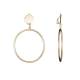Oorclips | Goudkleurige oorclips met ovale hanger | Stijlvolle oorclips voor elke gelegenheid