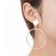 Oorclips | Goudkleurige oorclips met ovale hanger | Stijlvolle oorclips voor elke gelegenheid