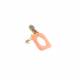 Oorclips | Oranje oorclips met paarse glas steentjes | Fashion statement accessoires