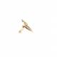 Oorclips met motief | Goudkleurige oorclip strass