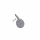 Oorclips | Zilverkleurige oorclip strass motief