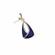 Oorclips blauw met strass rand | stijlvol & elegant