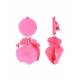 Fuchsia roze oorclips met hangers