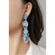 Oorclips | Witte lange oorclips met hangers | Mode statement