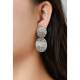 Oorclips | Goudkleurige oorclips met geborsteld design | Mode accessoires