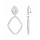 Zilverkleurige oorclips | Geribbeld metaal oorclip | Fashion accessoires
