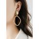 Zilverkleurige oorclips | Geribbeld metaal oorclip | Fashion accessoires