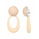 Oorclips | Beige hars oorclips | Comfortabele clip-on oorbellen