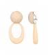 Oorclips beige gemaakt van hars