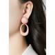 Oorclips | Beige hars oorclips | Comfortabele clip-on oorbellen