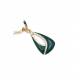 Oorclips | Groene oorclips met strassrand | Stijlvolle klem oorbellen