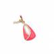 Oorclips | Roze strass hanger | Elegante klem oorbellen