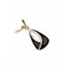 Oorclips | Zwarte oorclips met heldere strass rand | Clip-on oorbellen zonder gaatjes