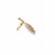 Oorclips | Goudkleurig met strass | Elegant design
