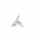 Oorclips | Zilverkleurig met zirkonia | Elegant design