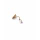 Oorclips | Goudkleurige oorclips zirconia | Clip oorbellen zonder gaatjes