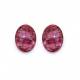 Roze gekleurde ovale oorclips van resin
