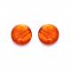 Oranje ronde oorclips van resin