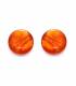 Oranje ronde oorclips van resin