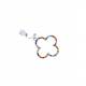 Bloem oorclips strass rand | trendy clip oorbellen