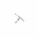 Zilverkleurige oorclips blad strass | modieuze clip oorbellen
