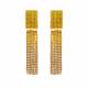 Oorclips geel met strass steentjes | Sprankelende fashion oorclips