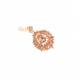 Goudkleurige oorclips | Elegante rosegold glas steentjes
