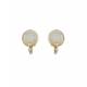 Oorclips | feestelijke oorclips wit met een goudkleurig detail