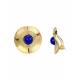 Oorclips met blauw steentje Fashion sieraden glans Oorclips