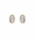 Goudkleurige oorclips met heldere strass steentjes en pareltjes