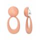 Oorclips roze gemaakt van hars