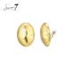 Oorclips ovaal streepmotief | Elegante fashion clip oorclip