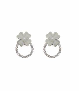 Oorclips | blauw goudkleurige strepen | sierlijke fashion musthave