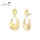 clip oorbellen | gehamerd motief | fashion sieraden
