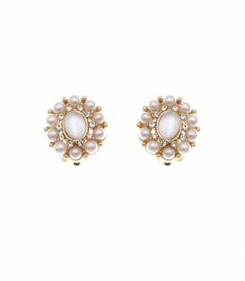 Oorclips | parel strass oorclips voor glamour